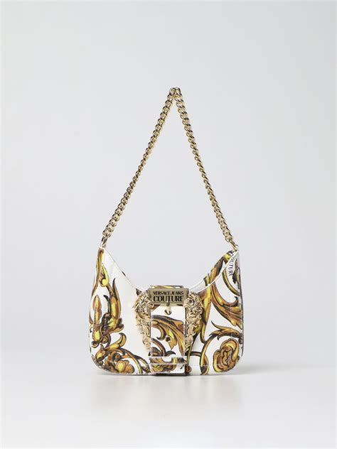 white versace couture bag|Versace baroque shoulder bag.